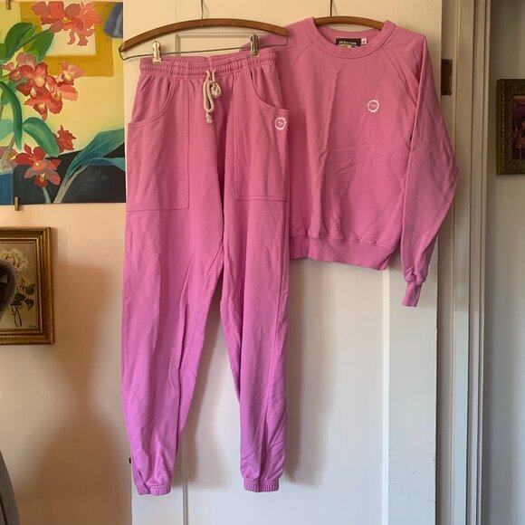 Big Bud Press Tops - BIG BUD PRESS SWEATS Sz S Crewneck & Sweatpants Set Unisex Lounge Athleisure